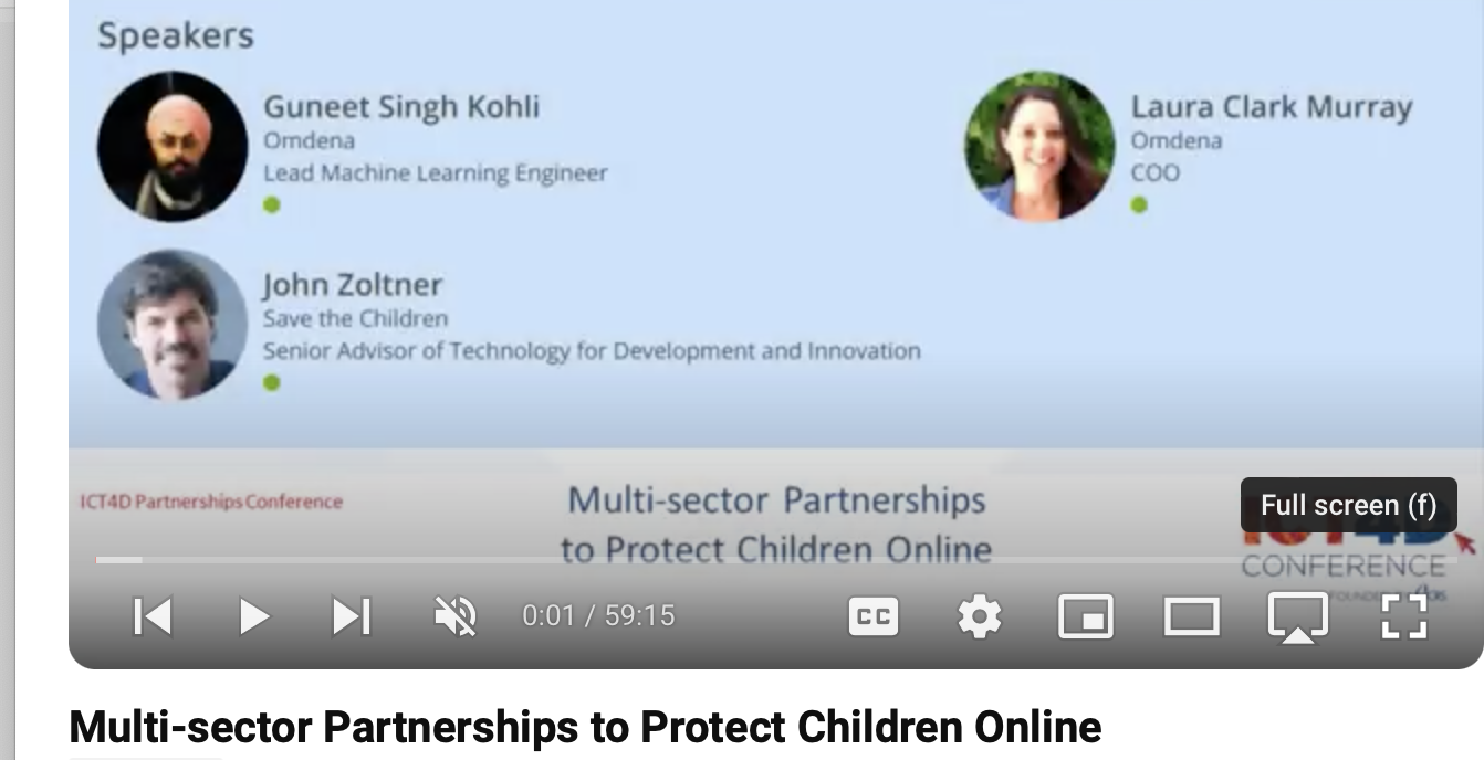 ICT4D Partnerships Conference 2021 – Multi-sector Partnerships to Protect Children Online