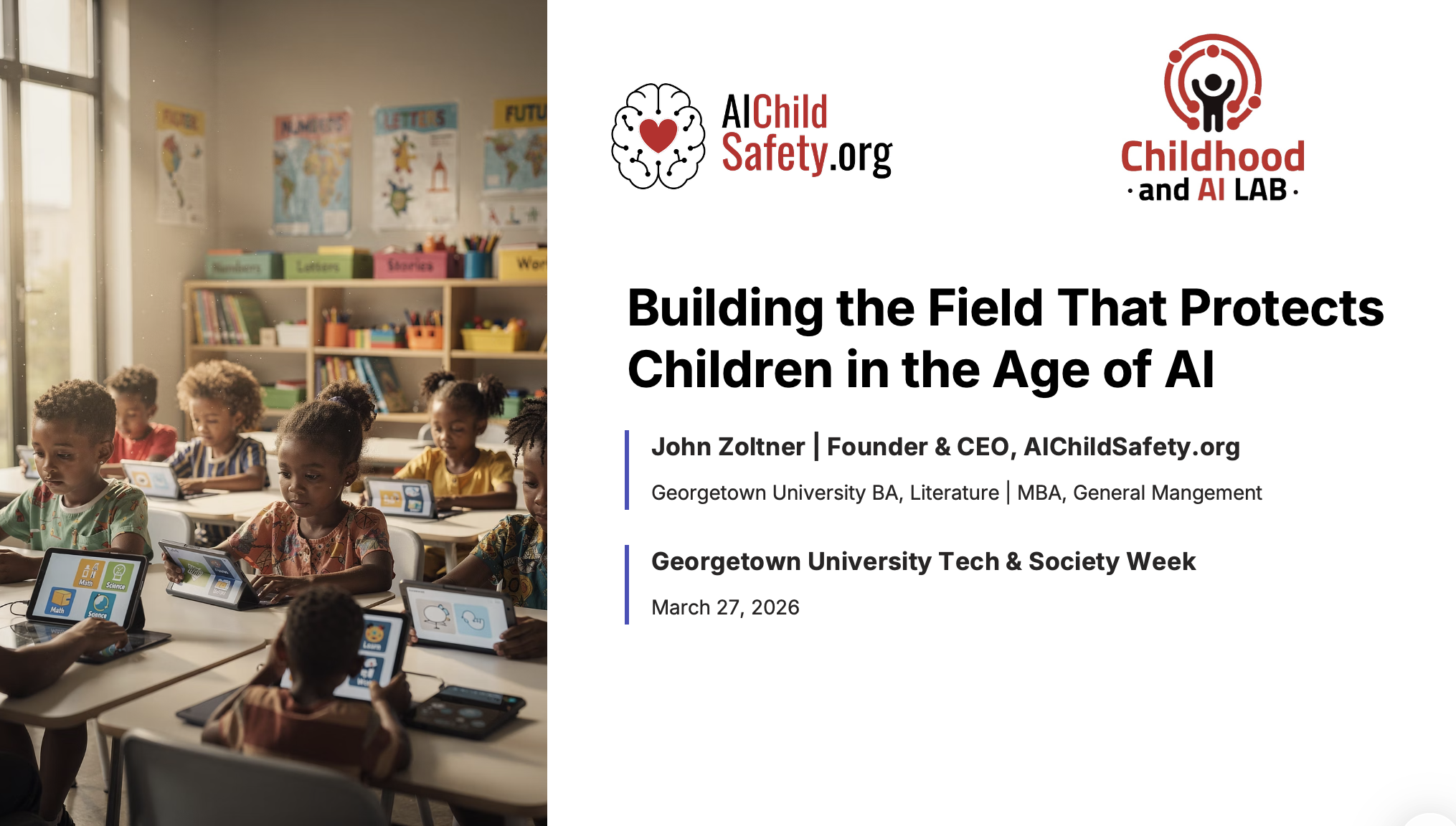 Georgetown Tech and Society Week 2026 – Children, Technology, and AI