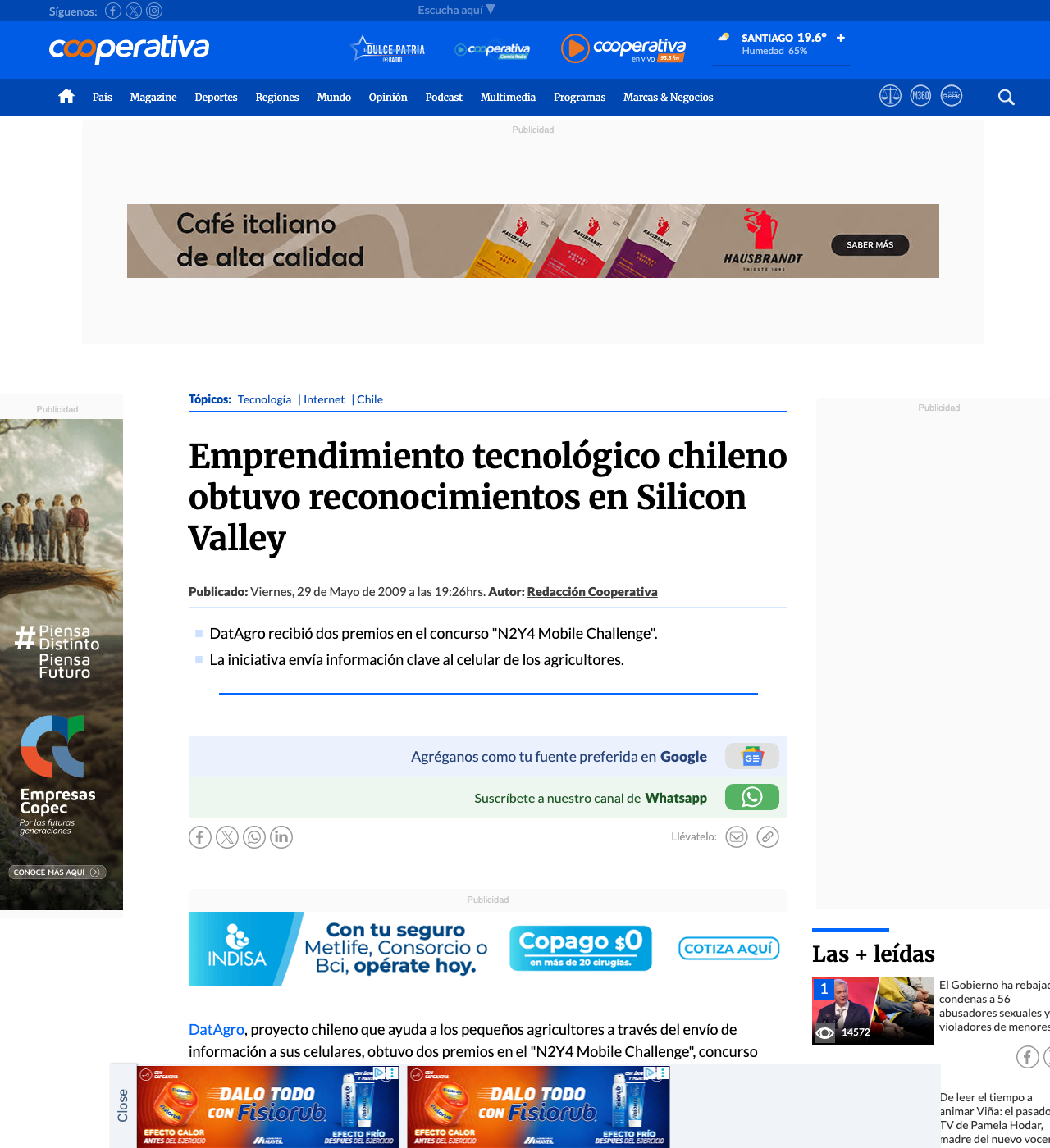 Emprendimiento tecnológico chileno obtuvo reconocimientos en Silicon Valley